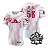 Phillies 56 Zach Eflin White Nike 2022 World Series Flexbase Jersey,baseball caps,new era cap wholesale,wholesale hats